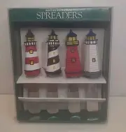 Set Of 4 New 1999 Boston Warehouse Light House Spreaders