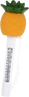 ORFOFE Thermometer Floating Pineapple Pool Temperature Hot Swimming Solar Water Spas Tubs Outdoor Gauge Fish Yellow Plastic