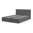 Milano King Single Capri Luxury Gas Lift Platform Bed Frame w/ Headboard M3 Grey
