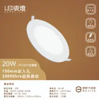 在飛比找蝦皮購物優惠-【喜多燈飾HIDO】台灣現貨15CM/15公分LED超薄崁燈