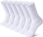 [BOOPH] 6 Pairs Kids Crew Socks Boys Girls Athletic Cushioned Hiking Socks Warm Soft Running Socks