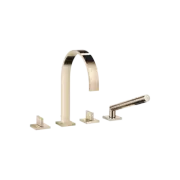 Dornbracht MEM Bath shower set for bath rim or tile edge installation Champagne
