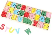 KONTONTY 1 Set Wooden Craft Letters Portable Alphabet Playthings for Creative Learning Tool for Home Kindergarten Develops Imagination Spelling Skills Educational Present
