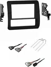 Double Din Car Stereo Install Dash Kit, Wire Harness, and Radio Removal Tool -Made for Ford: 1992-1996 F-150 F-250 F-350 F Series Truck, 1992-1996 Bronco