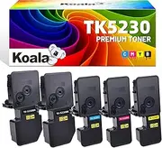 Koala TK5230 Compatible Toner Cartridges Replacement for Kyocera TK-5230 TK-5230K TK-5230C TK-5230M TK-5230Y for ECOSYS M5521CDN M5521CDW P5021CDN P5021CDW, KCMY 5-Pack