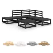 Garden Lounge Set Outdoor Sofa Furniture Wooden Patio Setting 6 Piece vidaXL