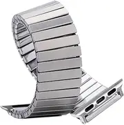 NPKNGZTATW Elastic Watch Strap Compatible With Apple Watch 44mm 40mm 42mm 38mm Stainless Steel Bracelet Accessories Compatible With Iwatch 6 5 4 3 Watchband Watch strap