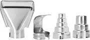 Tiiyee 4 PCS Heat Gun Nozzles Kits Stainless Steel Attachments Shrink Wrap Reflector Nozzle Hot Air Gun Soldering Station Nozzle Tool for Hot Air Solde