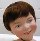KELLY DOLL WIG Light Brown sz 10-11 short straight hair for all types of dolls