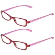 Calabria 837 Womens Metallic Reading Glasses +6.00 Cabernet (2 Pack) Vibrant Cry