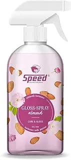 SPEED Gloss Spray Almond Tail and Mane Spray for Horses, with Delicate Almond Fragrance, Ultra Light Combability, Pearlescent Effect, Minimises Hair Breakage (0.5 L)