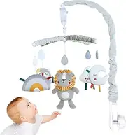 Toddler Crib Mobile | Nursery Toddler Cot Mobile with Plush Dolls,Young Children Bed Decoration Soft Cover Design Ornament for Girls Aged 0-12 Months