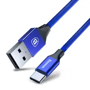 Baseus 3A Type C Nylon Fast Data Charging Cable for Samsung Note 8 S8 Oneplus 3 2 28 RED
