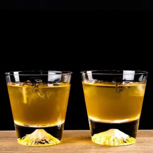 【田島硝子】日本手工吹製 富士山威士忌杯 2入組(TG15-015-R+TG15-015-R)