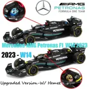 Bburago 1:43 2023 F1 Mercedes-AMG W14 #44 / #63 Diecast Model Car Toy + Helmet