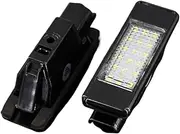 XEBRAD 2pcs 18 Light Beads License Plate Light Light Lamp, for Citroen, C2 C3 C4 C5 C6 DS3, for Peugeot, 106 207 307 308 406 407 508 1007 3008 Car Number Plate Light