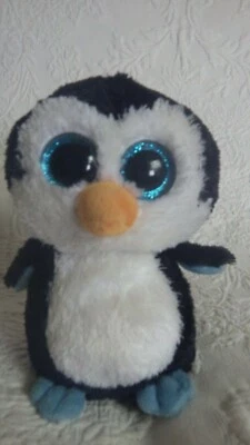 Ty Beanie Boos Waddle Black White Penguin Bean Bag Plush Stuffed Animal 6" Nwot