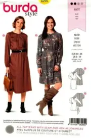 Burda Sewing Pattern 6295 Womens Dress Size 8-18 NEW
