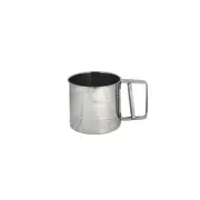 Topchef Stainless Steel 3 Cup Flour Crank Handle Sifter Kitchen Baking Tool