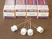 Qty 4: Tung-Sol 2N414 Transistors Germanium PNP Big Muff FuzZ Face NOS (Read)