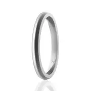 ROQ Silicone Wedding Stackble Point Single Ring - Silver by ROQ for Women - 11 mm Ring