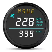 52mm Car Boat GPS Speedometer Gauge 0-299Km/H MPH Knots NSWE White Light 12V 24V