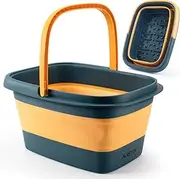 Foot Bath Collapsible Foot Bath Foot Soak Tub with Handle Foot Spa Bath 15L/4 Gallons Massager Foot Soaking Bath Basin Feet for Dry Cracked Feet, Pedicure Foot Soak, Home Spa Treatment