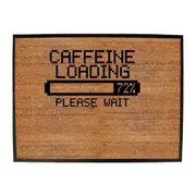 Caffeine Loading - Funny Novelty Doormat Man Cave Floor mat