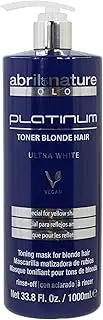 abril et nature - Platinum Hair Mask Professional - For Blonde, Lightened, Highlights and/or Grey Hair - Purple Tint - Bye Yellow Tones - Platinum Radiance - 1000 ml