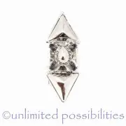 NEW SAMANTHA WILLS Lion of Pandora Petite Tear Drop Shiny Silver Ring Tag Pouch
