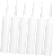 6Pcs Refillable Caulk Tubes Portable Sealant Caulking Tubes for Home Repairs Lightweight Durable Design for Filling Cracks Leaks and Grout Applications