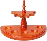 Wooden Tobacco Pipe Stand - Tobacco Rack Display Holder - for 5 Smoking Pipes from Beech Wood Hand Carved,Red