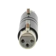 3 Pin XLR MIC female to 3 Pin XLR MIC female Adaptor Connector Plug Black