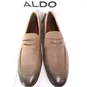 New ALDO Bainville Light Brown Leather Loafers Men's Sz 10 EU 43
