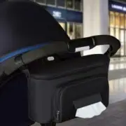 Clip on Nappy Bag for Stroller/Pram - Black