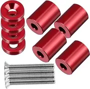 Hood Turbo Ventilation Spacer Riser Kit Vintage Conditioning Kit Air Hose Reel Cars Portable Air Conditioner Window Kit Compressor Regulator Holder Chain Chisel Red Aluminum Alloy