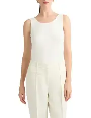 [David Lawrence] Betsy Two-way Bamboo Tank in White