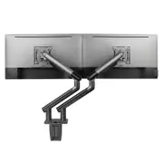 Desky Dual Slim Aluminium Monitor Arm - Space Grey