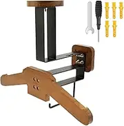 BETIMFAN Motorcycle Helmet Rack, Helmet Holder Wall Mount 180° Rotation Hanger with 2 Hook for Coats, Caps, Motorcycle Accessories