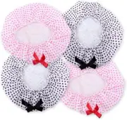 Swosh Shower Cap Jumbo Size Polka Dot Design Thick Comfortable Material