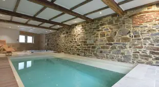 Stone house in Theux with indoor pool and bubble bath