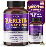 Premium Quercetin 98% High Purity 3970 mg with Bromelain, Zinc, Vitamin C