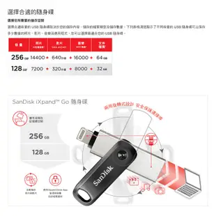 【SanDisk】iXpand Go 行動隨身碟 128GB (iPhone / iPad 適用)