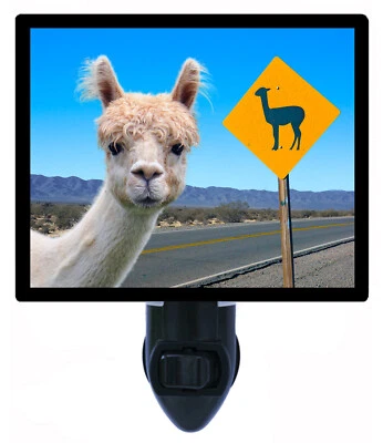 Llama Decorative Photo Night Light, Llama Crossing, Alpaca