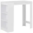NNEVL Bar Table with Shelf White 110x50x103 cm
