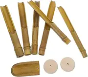 PHENOFICE Build Your Own Wind Chime DIY Kit Bamboo Tubes Wood Clapper for Garden or Patio Dec