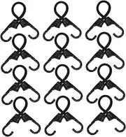 MOBUTOFU 12pcs Elastic Bungee Straps: Heavy Duty Luggage Rope with Hooks for Car Trunk Bike Rear Rack Outdoor Camping Secure Cargo Organization