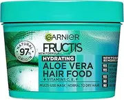 Garnier Fructis, 3-in-1 Hair Mask, Hydrating & Increases Shine, Hair Food Aloe Vera, 390ml