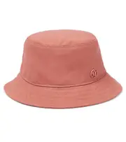 [Maison Michel Kids] Maison Michel Kids Logo wool canvas bucket hat Inch 19.7 pink