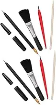 Beatifufu 10pcs Scratch Painting Kit Wood Scratch Repair Pen Set Multi-shape Size Scratching Pens for Art Classes Diy Projects